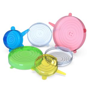 12x Food Silicone Lid Stretchable Stretch Reusable Lid Storage Kitchen Storage